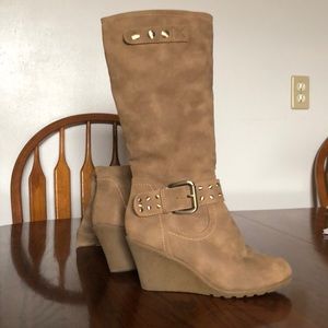 nicole wedge boots